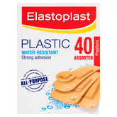 Elastoplast Plastic Water-Resistant Plasters Assorted 40 Pack